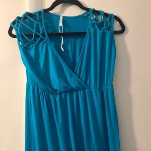 PinkBlush Teal Maternity Dress